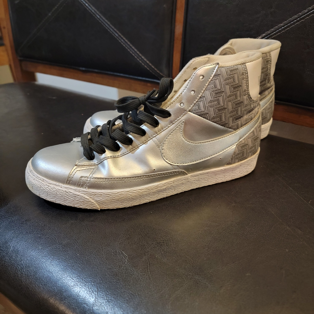Nike Silver High-Top Sneakers